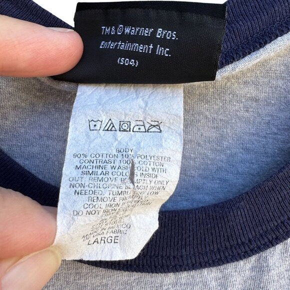 Looney Tunes Vintage Y2K Tough Kitty Volleyball League Ringer Babydoll Tee M - Picture 6 of 7